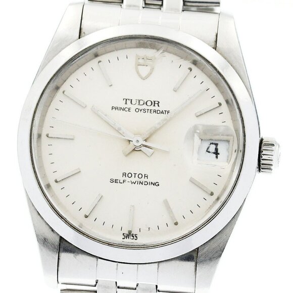 TUDOR Prince Oyster Date 74000N Cal.2824-2 Silver Dial AT Men's Watch - Picture 4 of 14